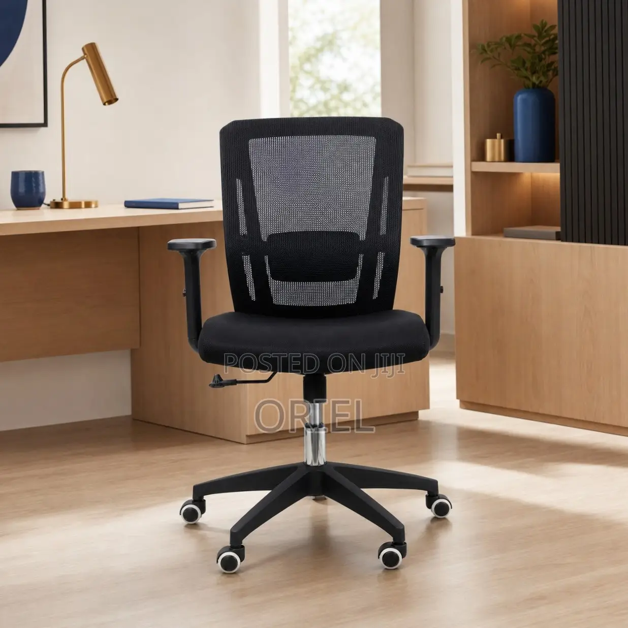 Mid Back Orthopedic Mesh Chair : Modern Swivel Chair