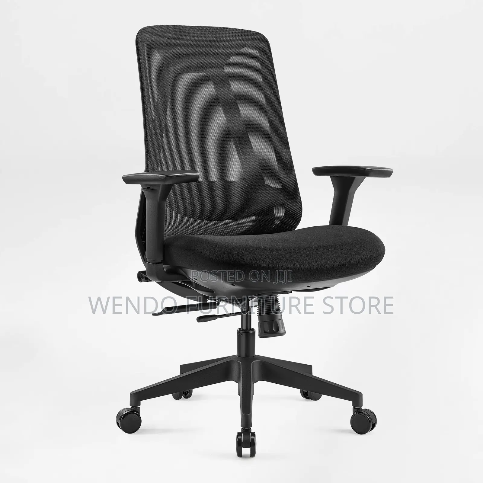 Office Chairs; Black Mid Back Ergonomic Supportive Office Works Chairs