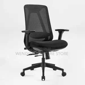 Office Chairs; Black Mid Back Ergonomic Supportive Office Works Chairs