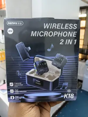 Remax Wireless Lavalier Microphone Dual 2-in-1 Set for iPhone.