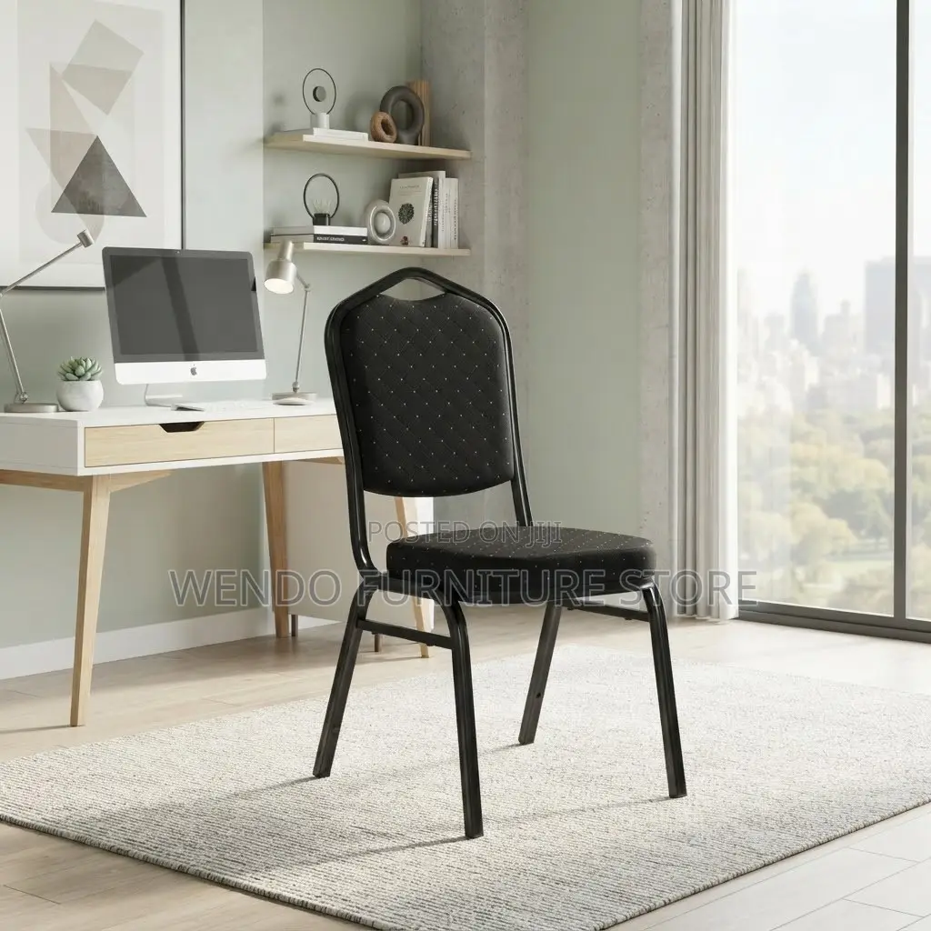 Office Chairs; Armless Black Meeting Home Events