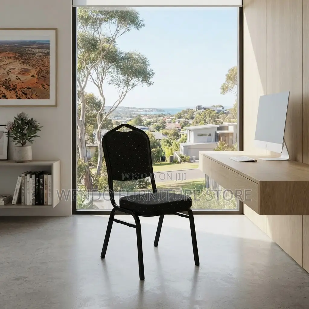 Office Chairs; Armless Black Meeting Home Events