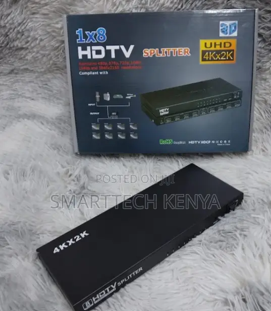 1 in 8 Out, 1×8 HDMI Splitter 8 Port Top -Market