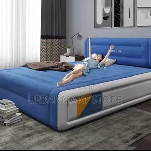 5x6 Inflatable Air Bed 203x152x36cm With Headrest