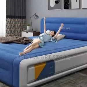 5x6 Automatic Inflatable With Built in Pump, Bed With Headrest