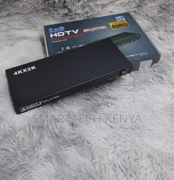 8 Port Powered Hdmi Splitter Multi Monitor Outputs 3d