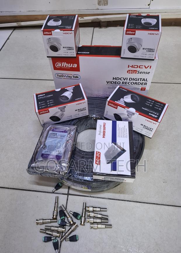Dahua 4-Channel DVR 2MP CCTV Full Package – 4Cameras ,HDD Connectors - main view