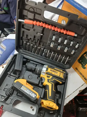 Cordless Drill With a Rechargeable Lithium-Ion Battery