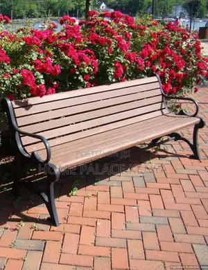 Outdoor Bench; Elegant Garden Wooden Bench for Relaxing