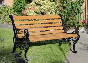 Outdoor Bench; Elegant Garden Wooden Bench for Relaxing