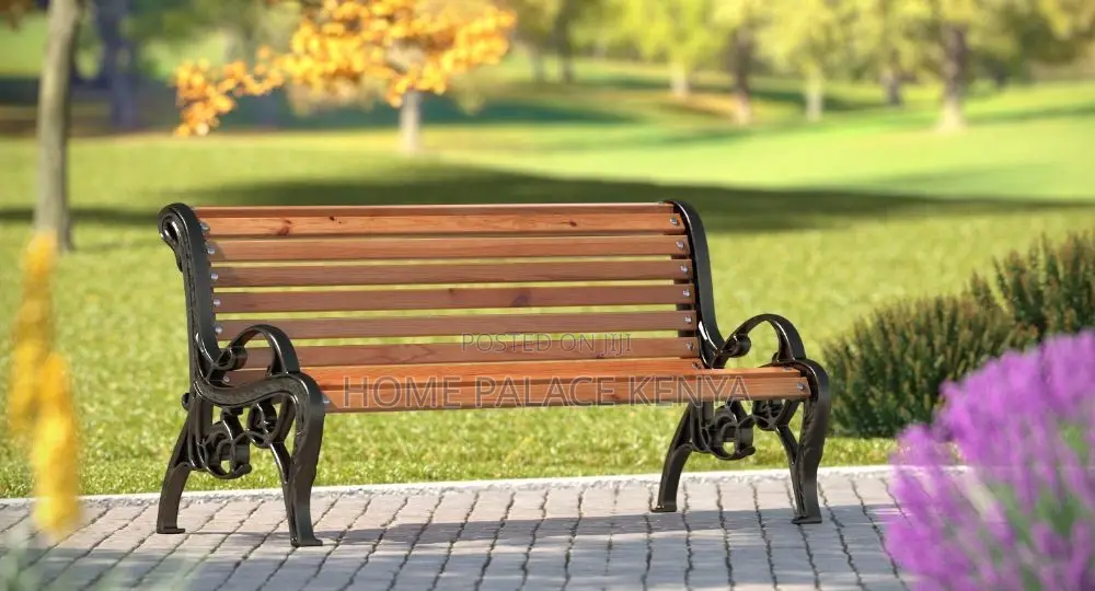 Outdoor Bench; Elegant Garden Wooden Bench for Relaxing