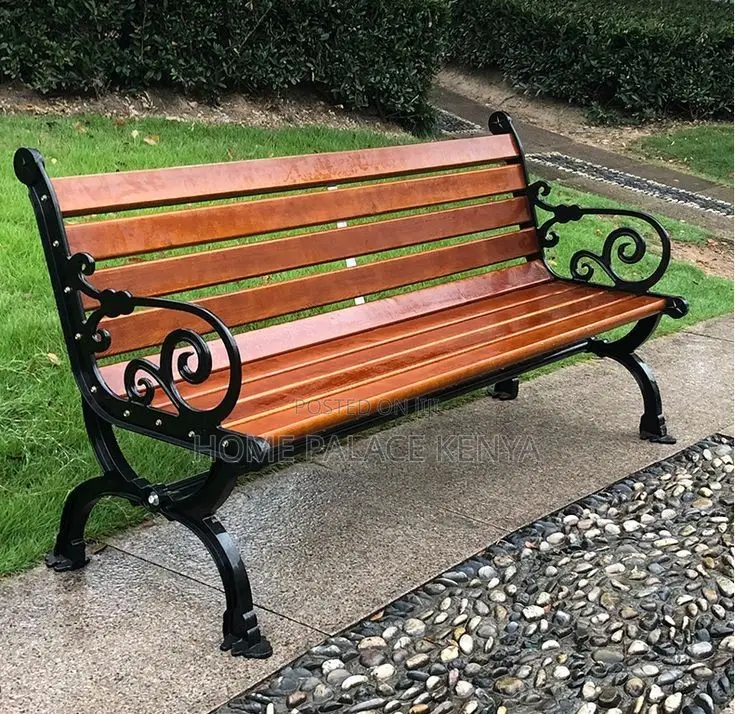 Outdoor Bench; Elegant Garden Wooden Bench for Relaxing