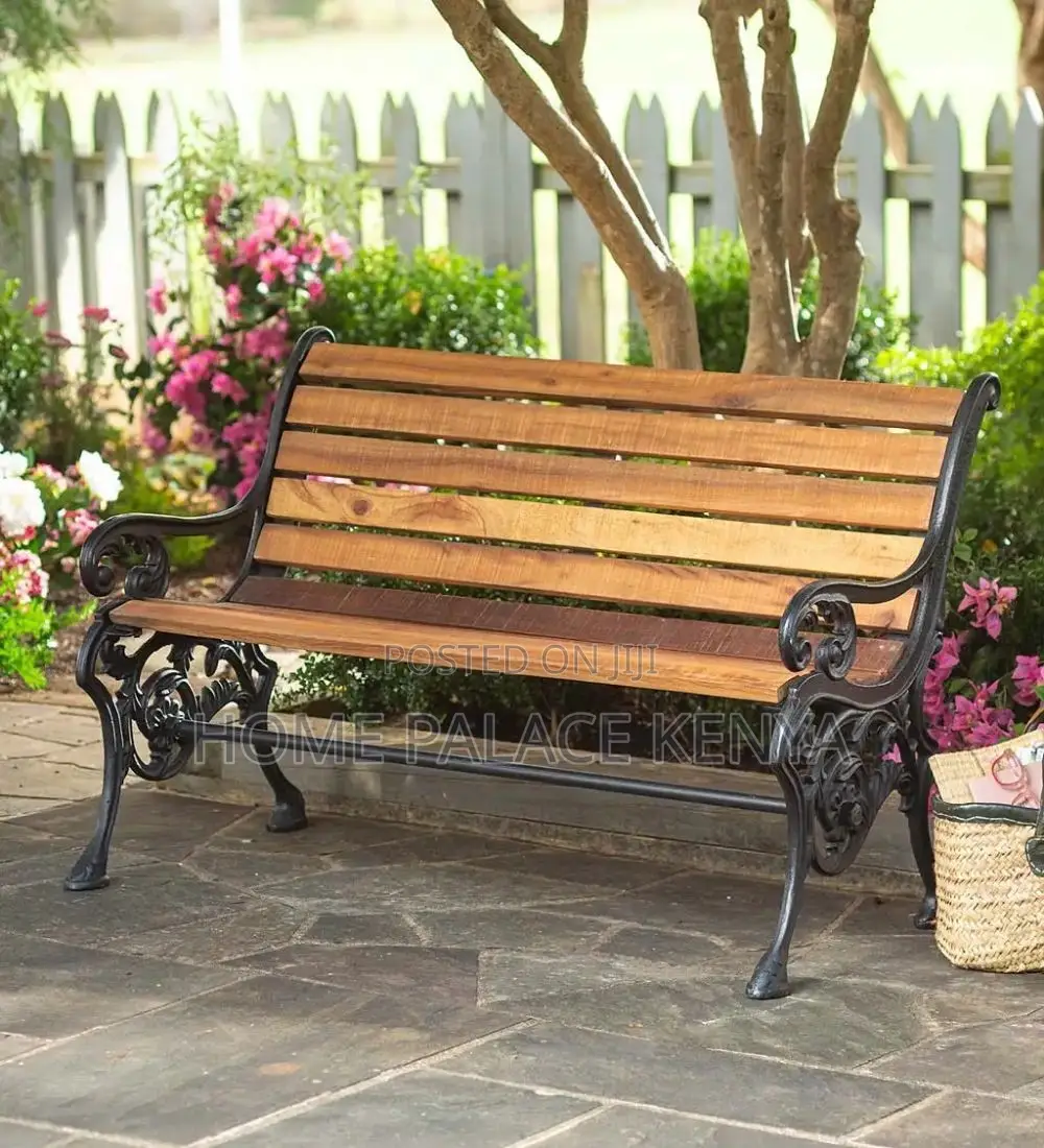Outdoor Bench; Elegant Garden Wooden Bench for Relaxing