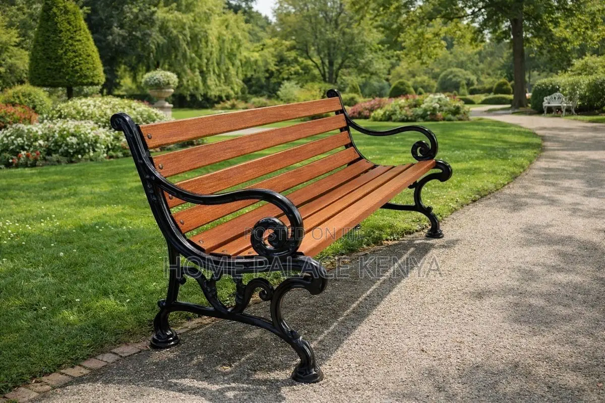 Outdoor Bench; Elegant Garden Wooden Bench for Relaxing