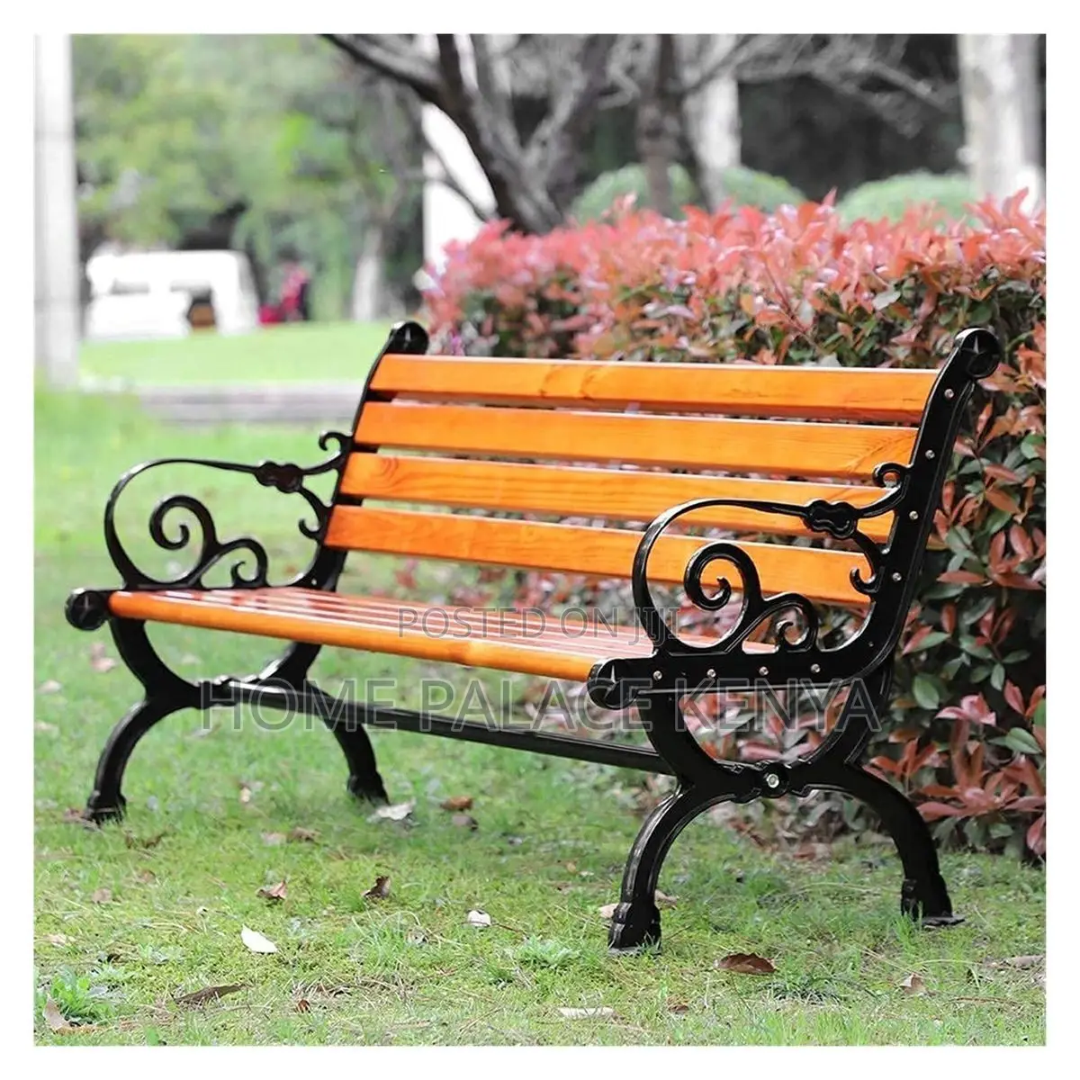 Outdoor Bench; Elegant Garden Wooden Bench for Relaxing