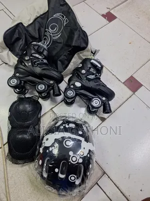 Quad Skates With Protective Gear