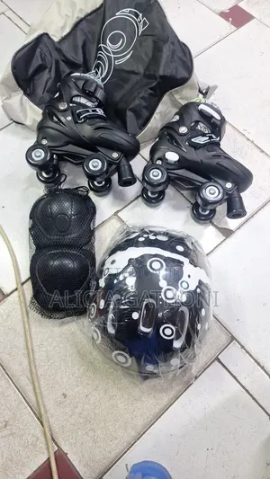 Quad Skates With Protective Gear