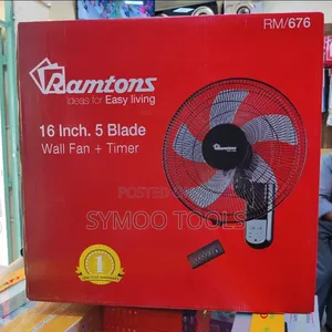 Ramtons 16" Black Wall Fan