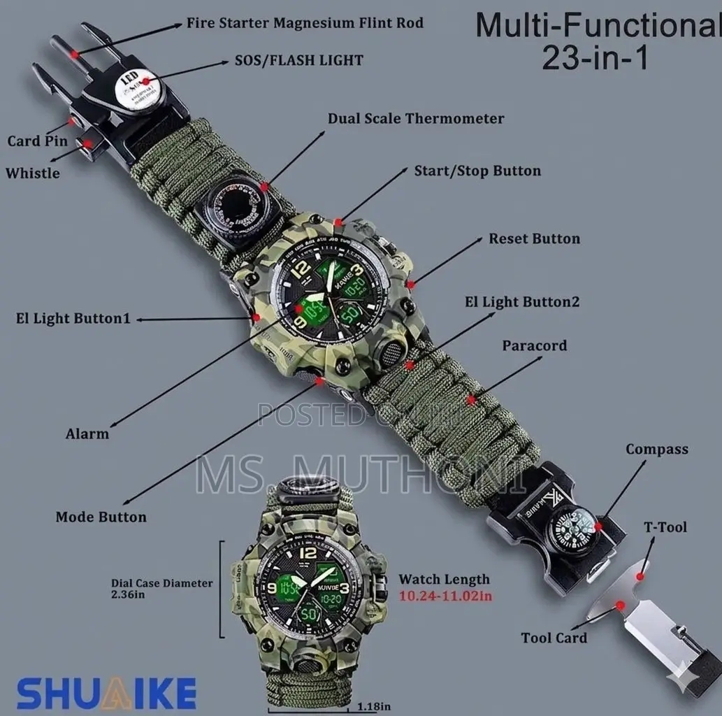 23-in-1 Tactical Military Survival Watch