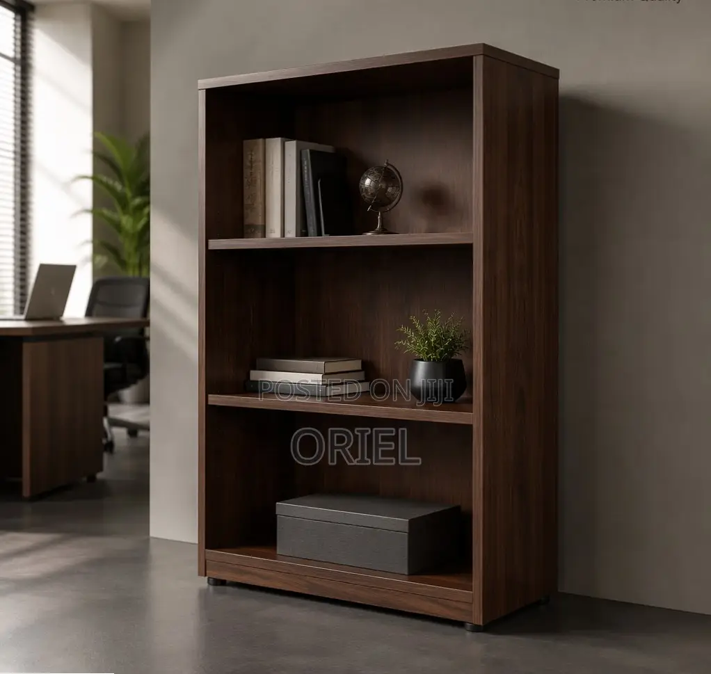 Home Office Bookcase : 3-Tier Standard Bookcase, Cherry Finish
