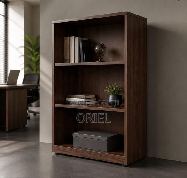 Home Office Bookcase : 3-Tier Standard Bookcase, Cherry Finish