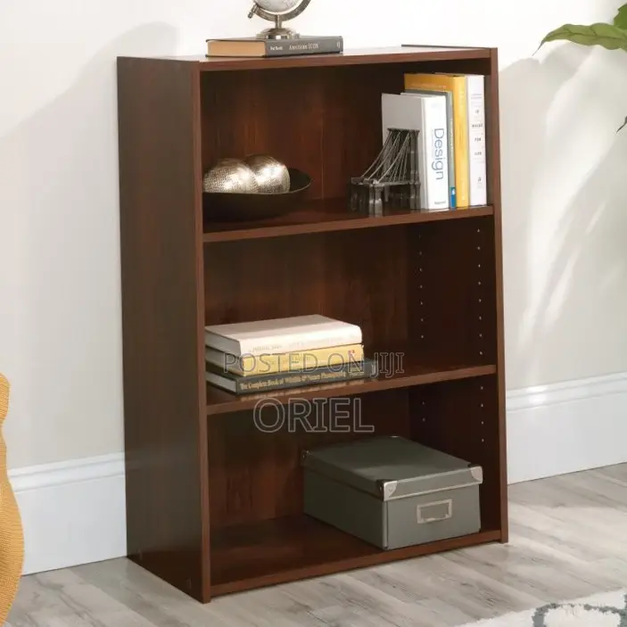 Home Office Bookcase : 3-Tier Standard Bookcase, Cherry Finish