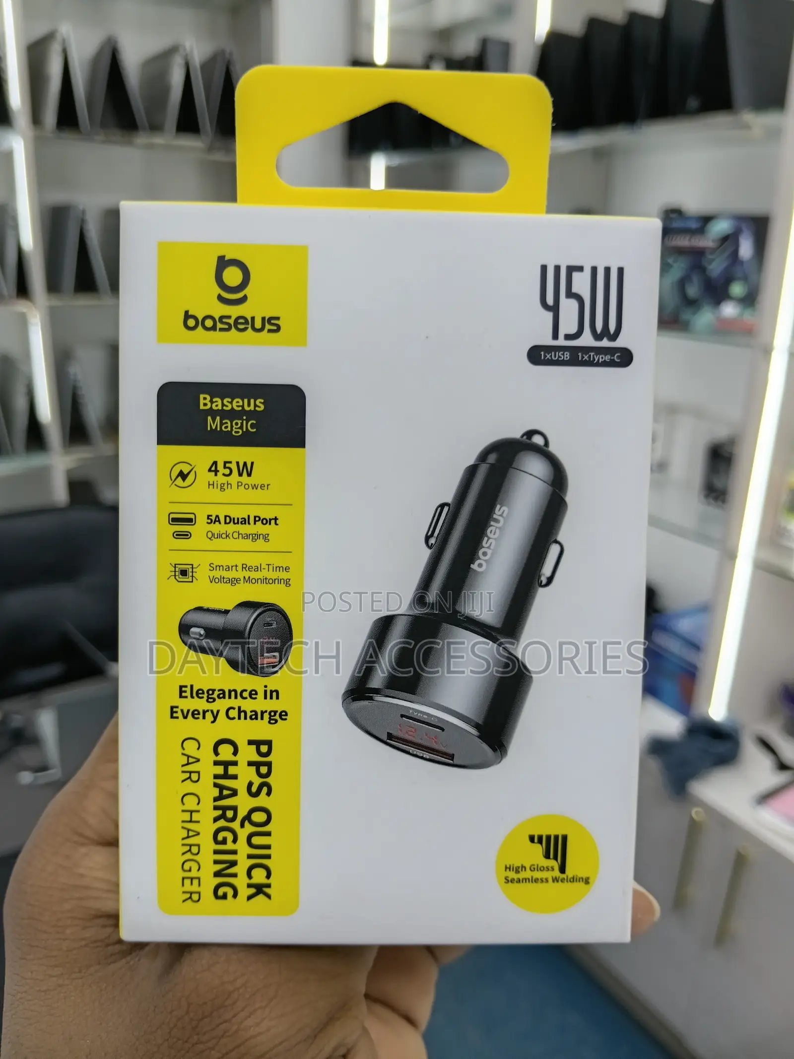 Baseus Magic Quick Charger USB + USB-C 45W - Black