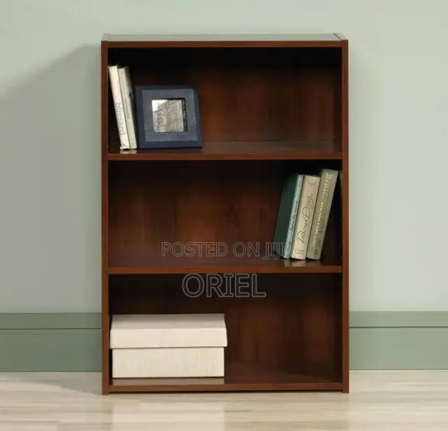 Home Office Bookcase : 3-Tier Standard Bookcase, Cherry Finish