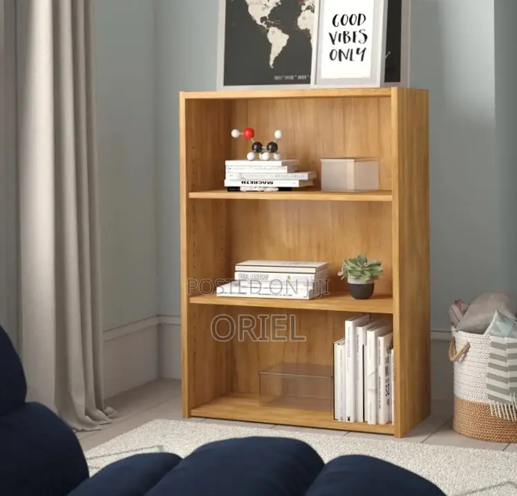 Home Office Bookcase : 3-Tier Standard Bookcase, Cherry Finish
