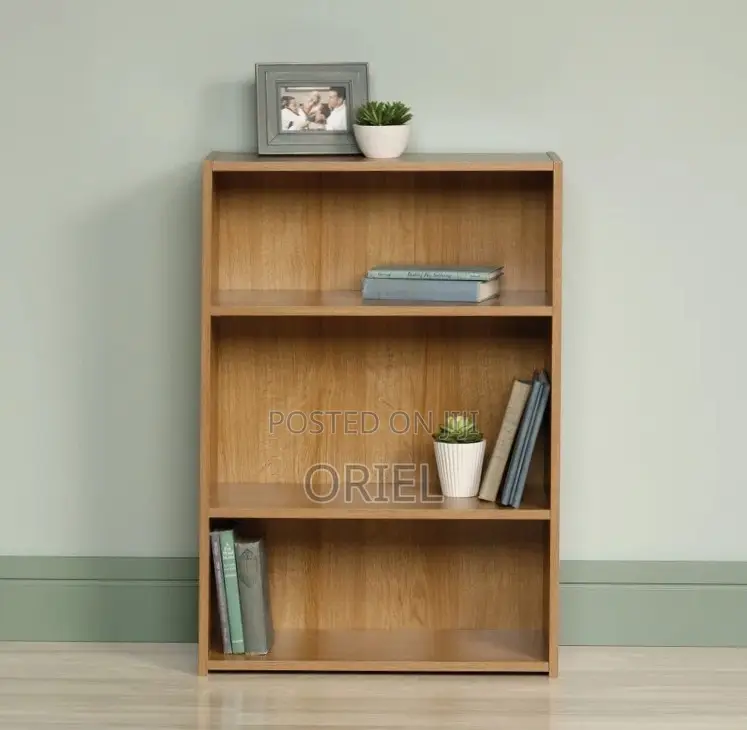 Home Office Bookcase : 3-Tier Standard Bookcase, Cherry Finish