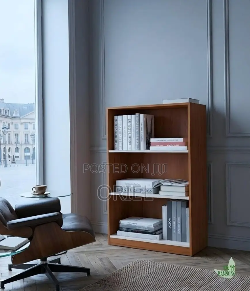 Home Office Bookcase : 3-Tier Standard Bookcase, Cherry Finish