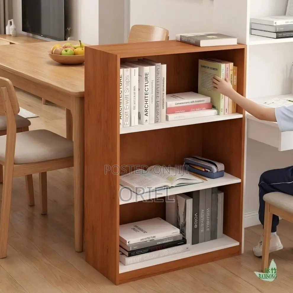 Home Office Bookcase : 3-Tier Standard Bookcase, Cherry Finish