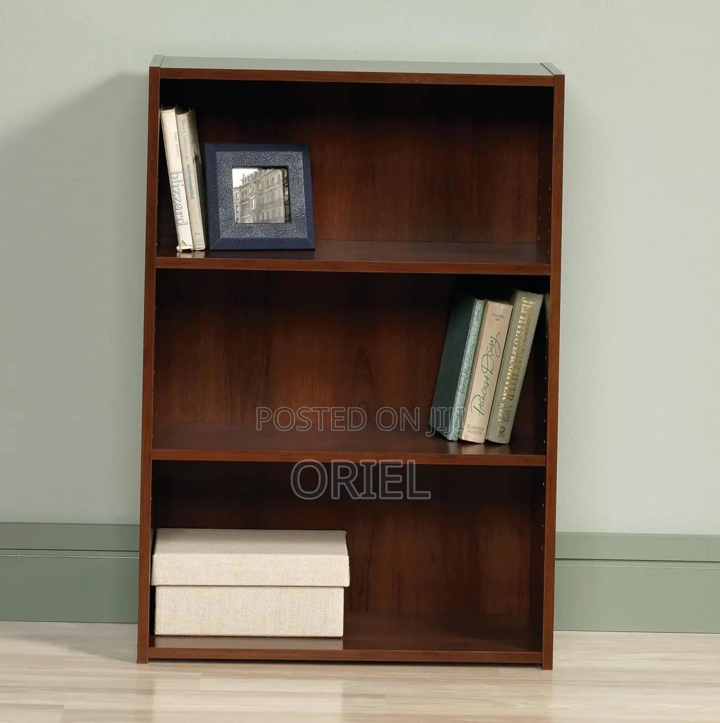 Home Office Bookcase : 3-Tier Standard Bookcase, Cherry Finish