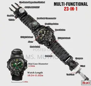 Vitality Tactical Digital Watch Survival Multi-Functional