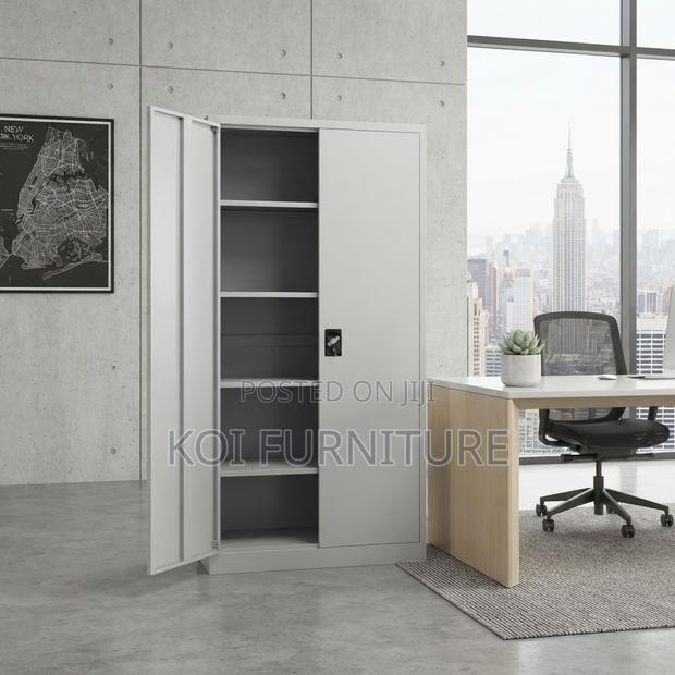 Office Cabinet; Two Doors Stainless Excutive Grey Cabinets - thumbnail 3