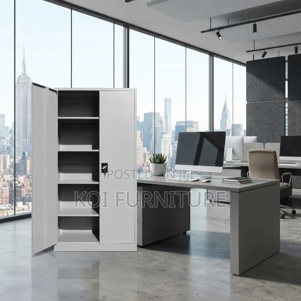 Office Cabinet; Two Doors Stainless Excutive Grey Cabinets