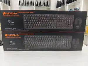 Indena Rechargeable 2.4G + Bluetooth Wireless Keyboard and Mouse Combo