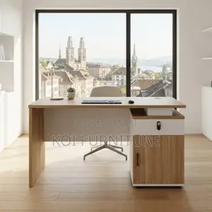 Office Desk; Algore 140CM Brown Modern Executive Desks