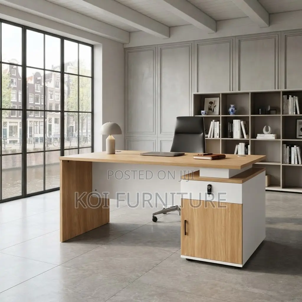 Office Desk; Algore 140CM Brown Modern Executive Desks