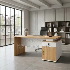 Office Desk; Algore 140CM Brown Modern Executive Desks