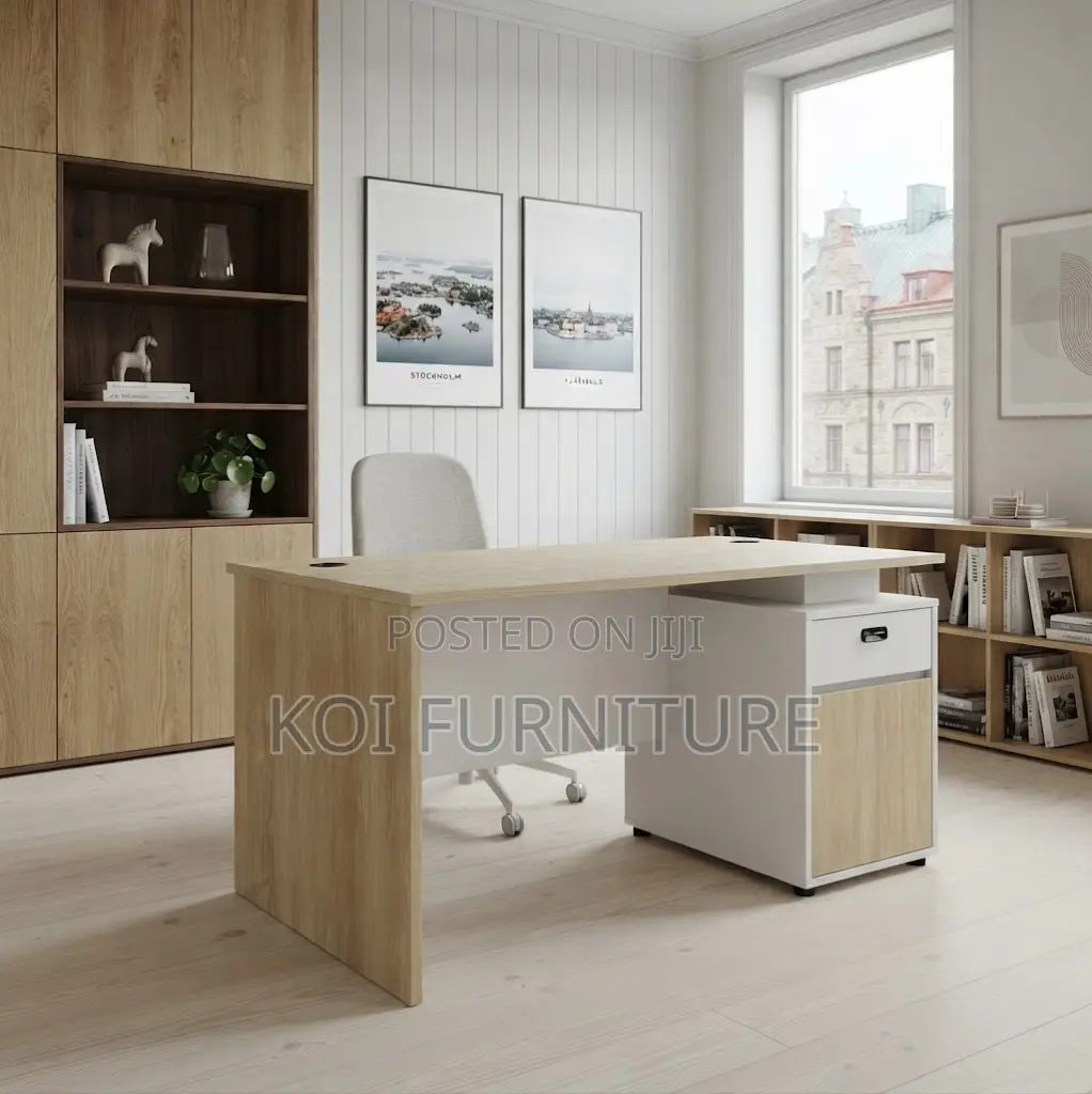 Office Desk; Algore 140CM Brown Modern Executive Desks