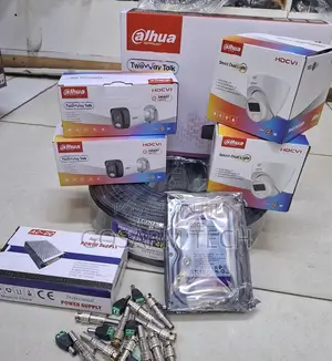 Dahua Smart Dual Light 4-Channel CCTV Kit 4pcs 2MP Cameras With Audio