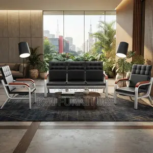 Office Sofa; Five Seaters Executive Leather Sofa Set Bench