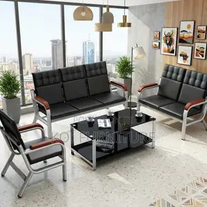 Office Sofa; Five Seaters Executive Leather Sofa Set Bench