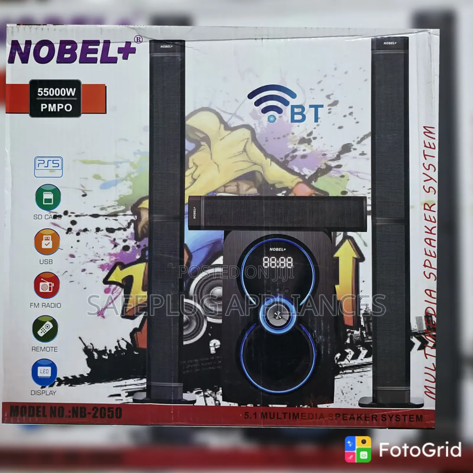 Nobel+ NB-2050 3.1CH Speaker System – Powerful Home Entertainment