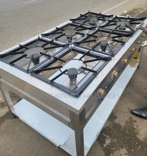 Six Burner High-Pressure Stainless Steel Commercial Cooker