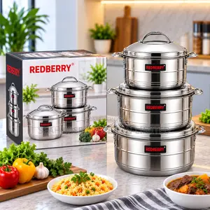 Redberry Alina Stainless Steel Hot Pot Set