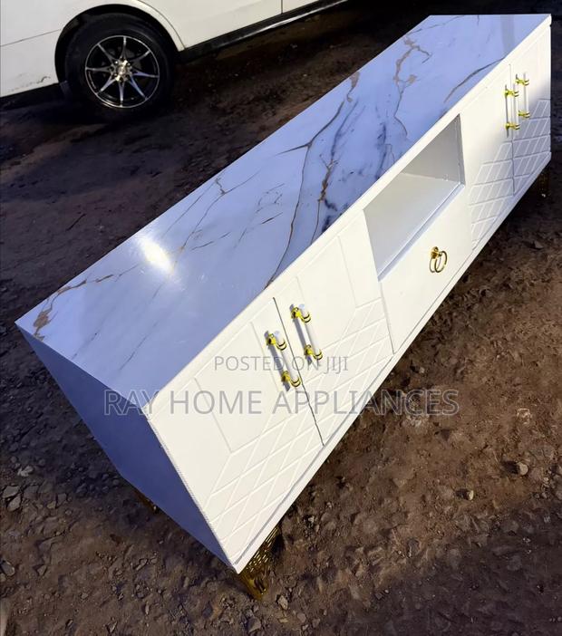 Executive Box TV Stand With Marble Top - thumbnail 2