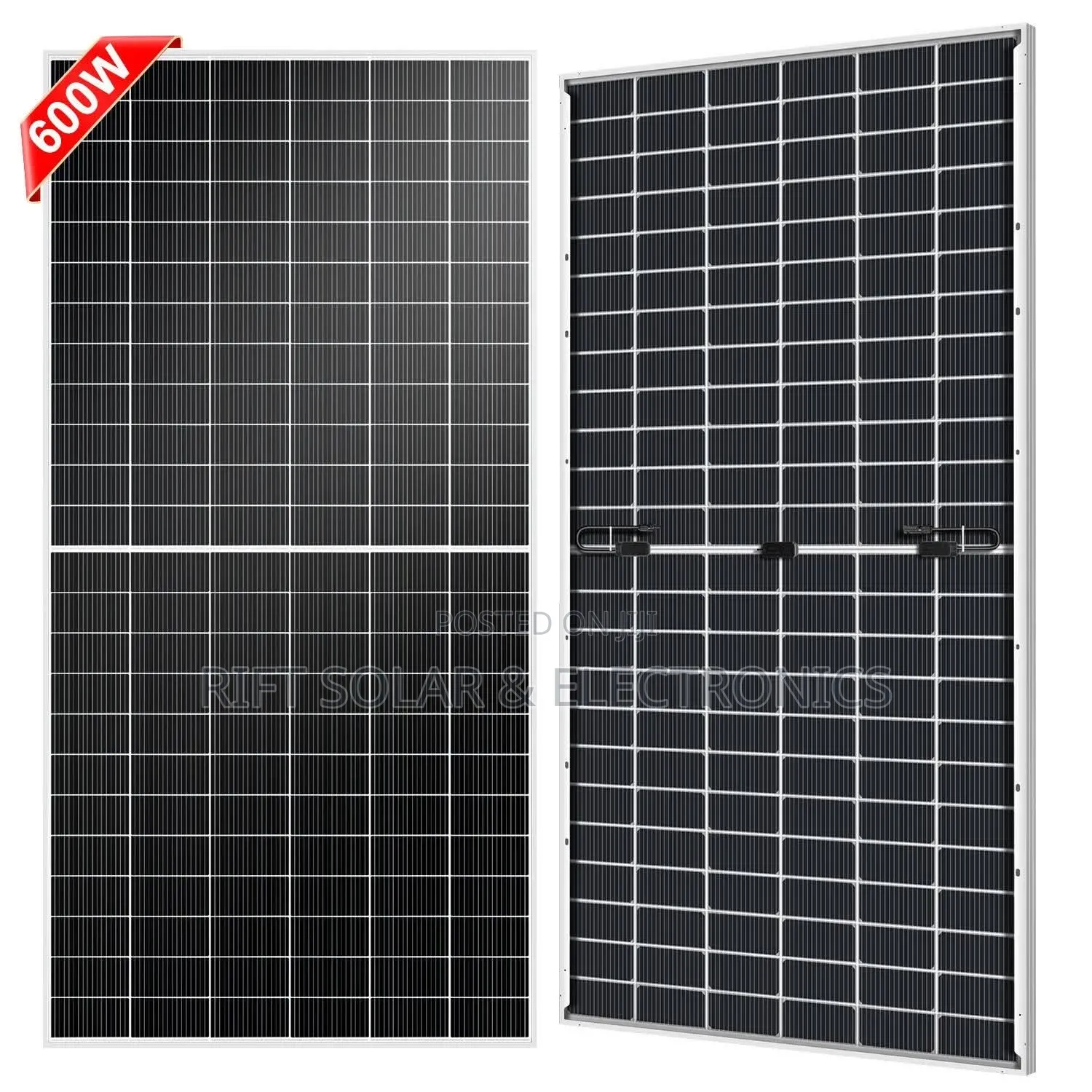 600 Watts - 49 Volts Monocrystalline All Weather Solar Panels Bifacial