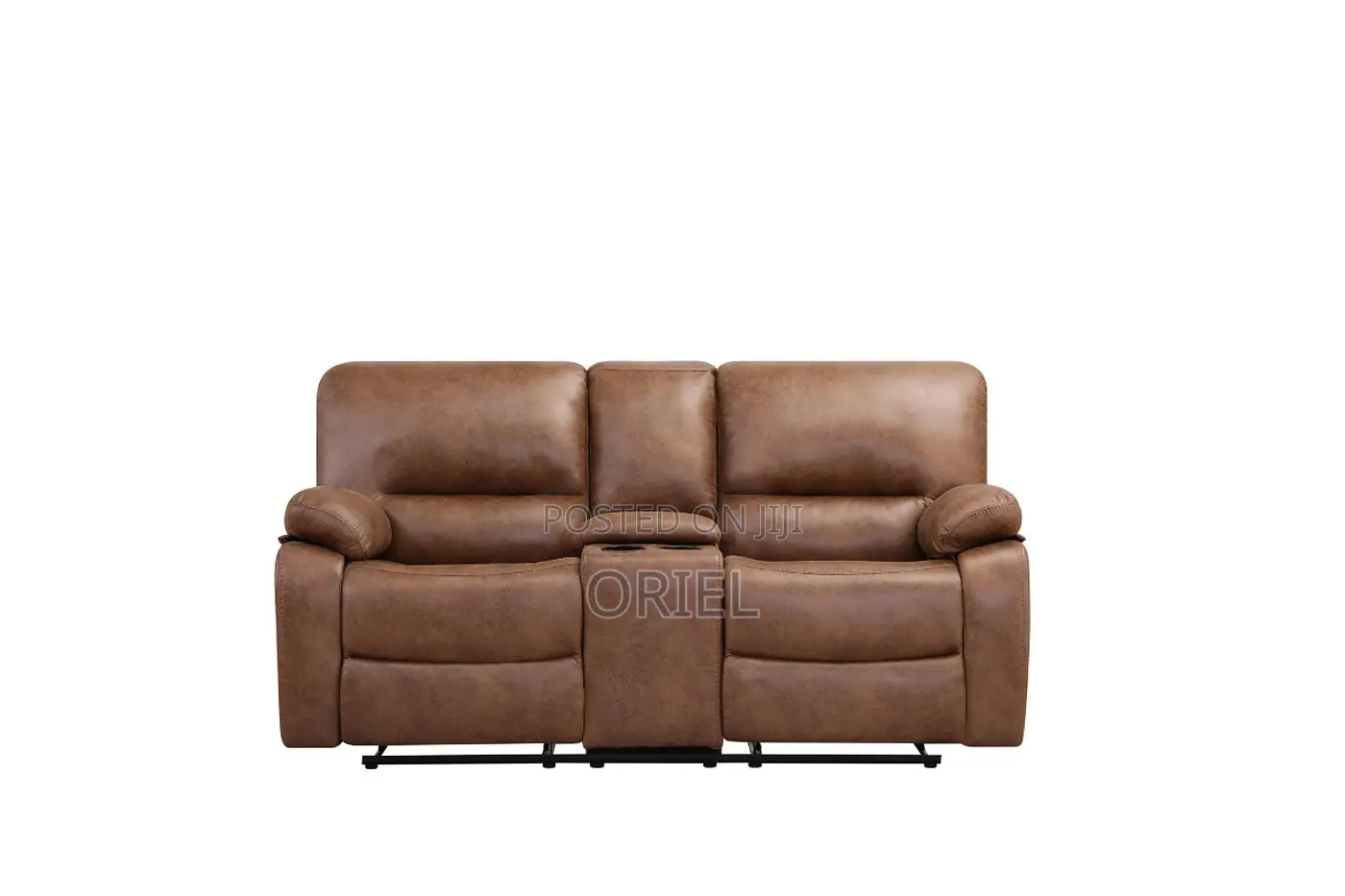 5-Seater Recliner Home Office Sofa : Modern Brown Recliner Sofa